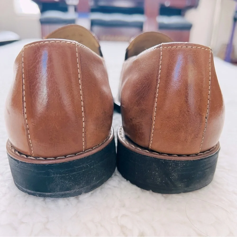 Dr Scholls brown Leather Slip On/Loafers Shoes Size 9.5 D